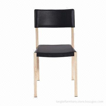 Modern Dining Chair, Made of Recycle Leather and Chrome Frame